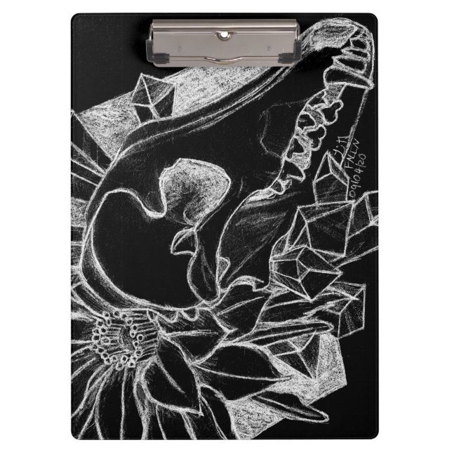 Crystal Coyote Inverted  Clipboard (Front)