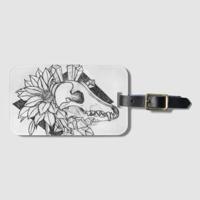 Crystal Coyote  Luggage Tag (Front Horizontal)