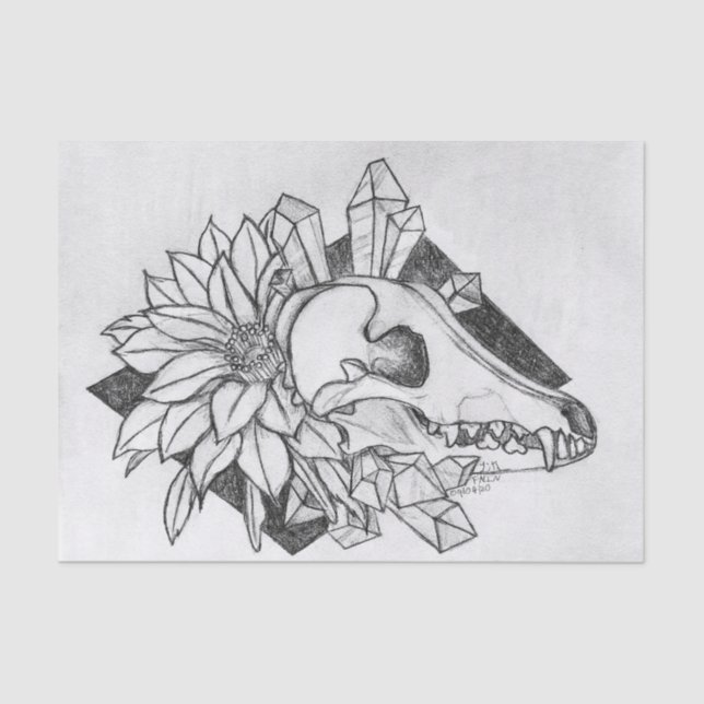 Crystal Coyote  Tissue Paper (Front)