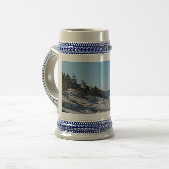 crystal cresent beer stein