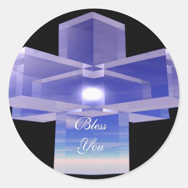 Crystal Cross Sticker (Front)