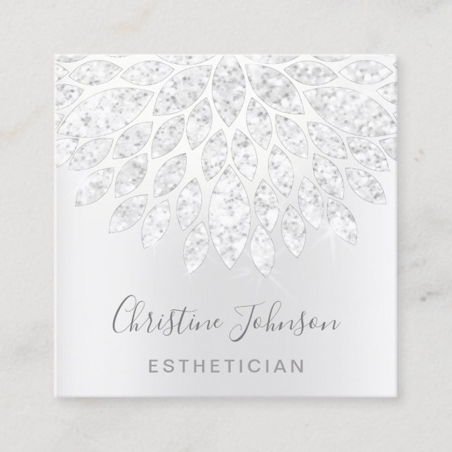 crystal dahlia square business card (Front)