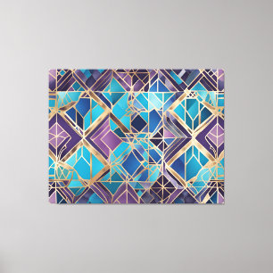 crystal diamonds abstract art canvas
