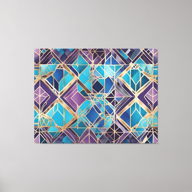 crystal diamonds abstract art canvas (Front)