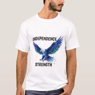 Crystal Eagle in Flight – Independence & Strength T-Shirt