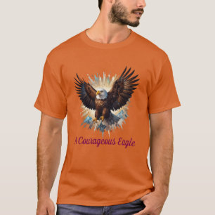 Crystal Eagle in Flight – Symbol of Independence   T-Shirt
