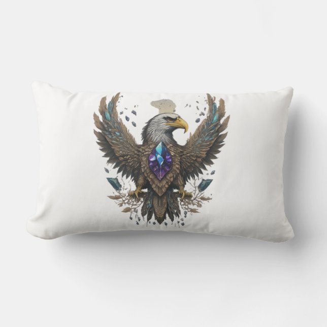 Crystal Eagle Lumbar Pillow (Front)