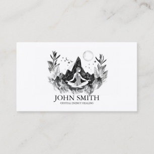 Crystal Energy Healer Chakra Spiritual Meditation Business Card