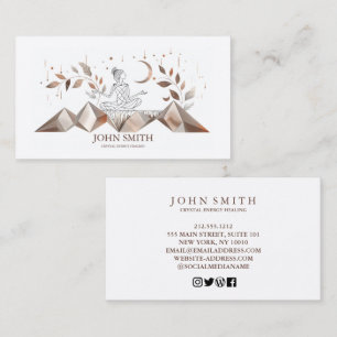 Crystal Energy Healer Chakra Spiritual Meditation Business Card