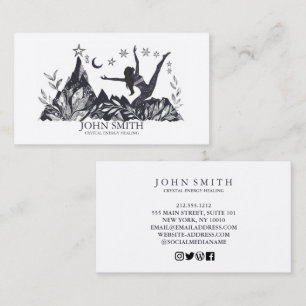 Crystal Energy Healer Chakra Spiritual Meditation Business Card