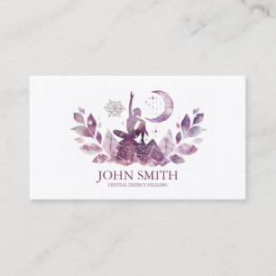 Crystal Energy Healer Chakra Spiritual Meditation Business Card
