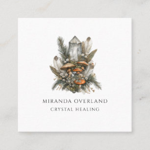 Crystal Energy Healer Spiritual Square Business Card