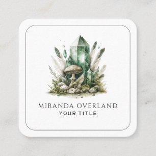 Crystal Energy Healer Spiritual Square Business Card