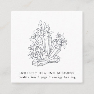 Crystal Energy Healing Wellness Business Card