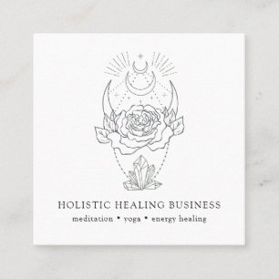 Crystal Energy Healing Wellness Business Card
