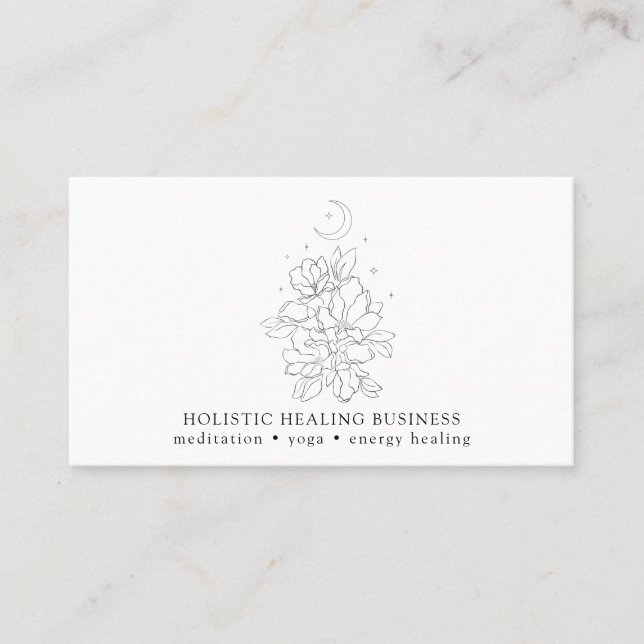 Crystal Energy Healing Wellness Business Card (Front)
