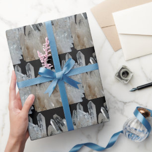 Crystal Energy Quartz Cluster Wrapping Paper