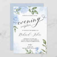 CRYSTAL Evening Wedding Reception Party Invitation