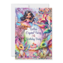 Crystal Fairy Forest Party Invitation
