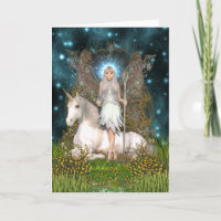 Crystal Fairy & Unicorn Card