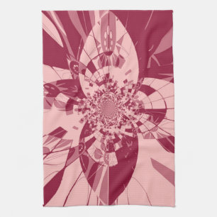Crystal Fantasy Retro Art Nouveau Tea Towel