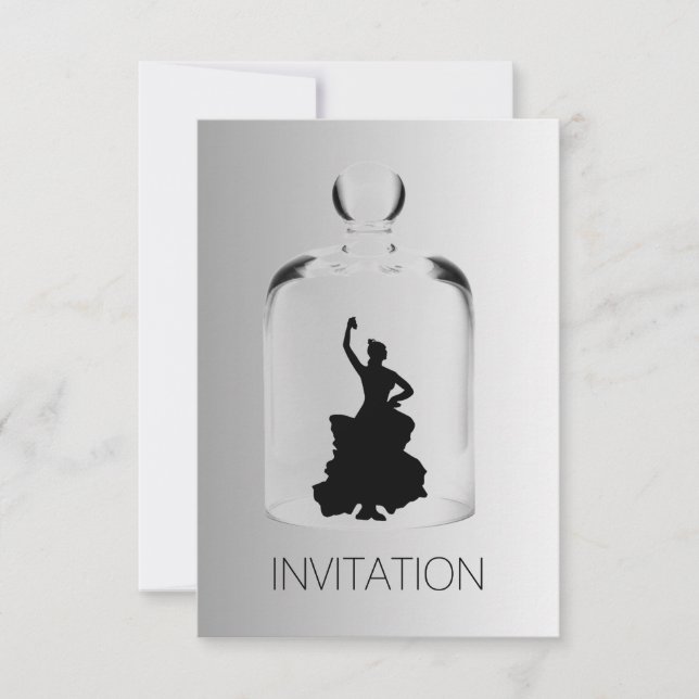 Crystal Flamenco Night Club Party Vip Invitation (Front)