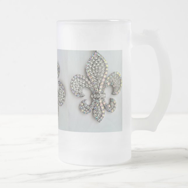 CRYSTAL FLEUR DE LIS EN BLANC MUG (Right)