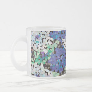 Crystal Floral Blooms Frosted Glass Coffee Mug