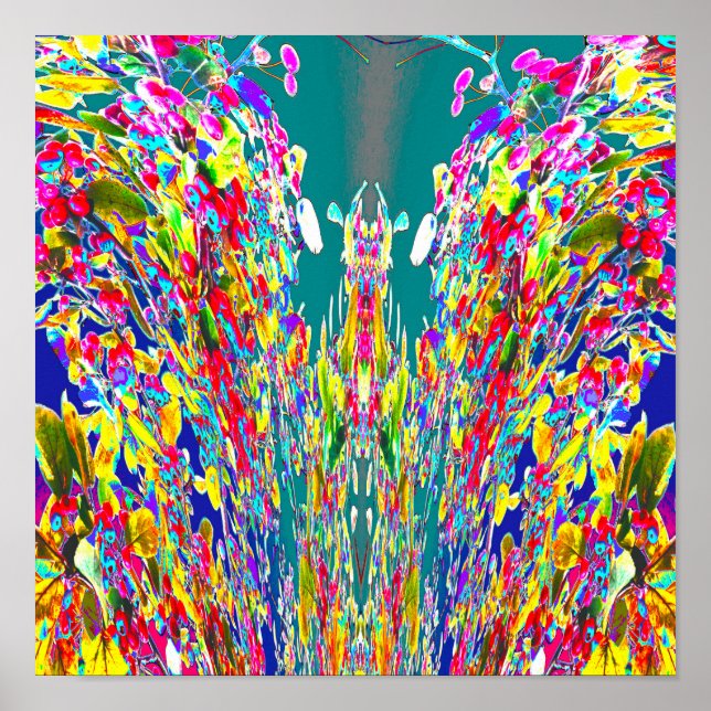 Crystal flower digital Energy flow  Reiki Master Poster (Front)