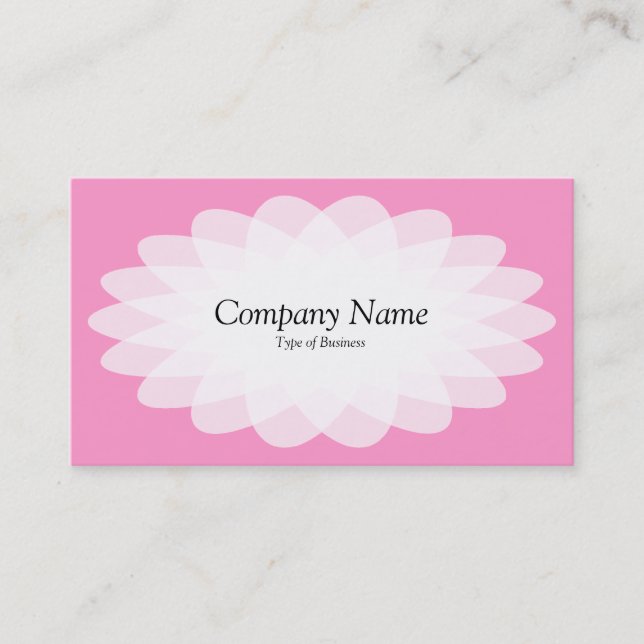 Crystal Flower - Pink Business Card (Front)