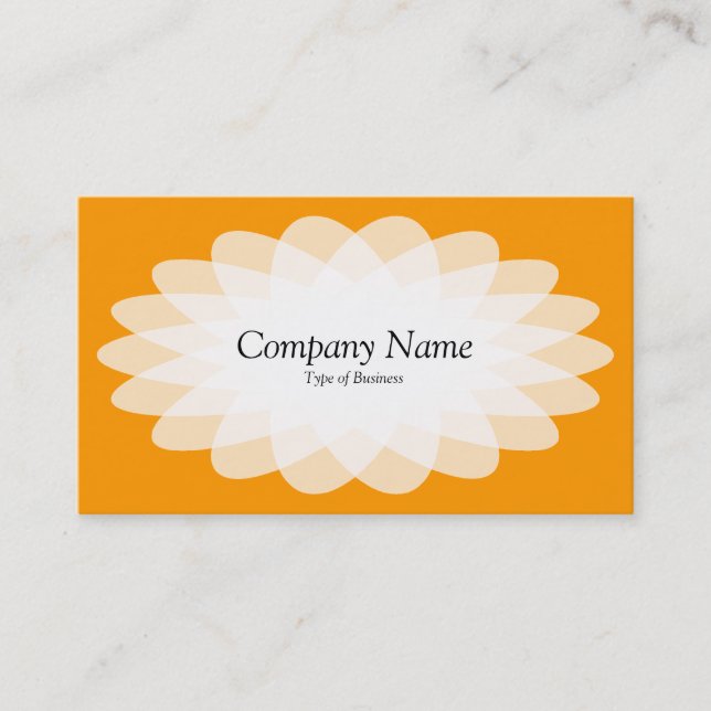 Crystal Flower - Yellow Orange Business Card (Front)