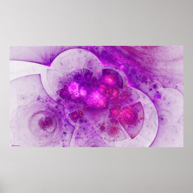 Crystal Gazing Geometric Abstract Art Poster (Front)
