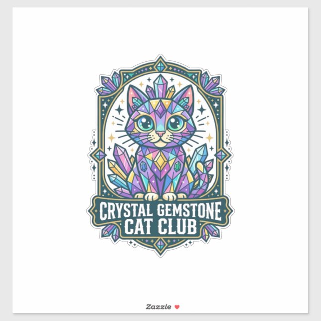 Crystal Gemstone Cat Cat Mum Gift Idea - Crystal G (Sheet)