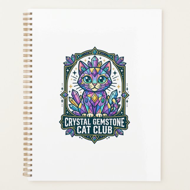 Crystal Gemstone Cat Cat Mum Gift Idea - Crystal G Planner (Front)