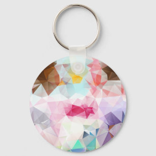 Crystal Geometric Shapes Keychain