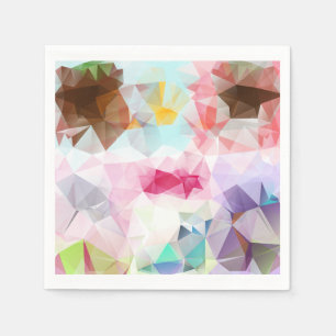 Crystal Geometric Shapes Paper Napkins