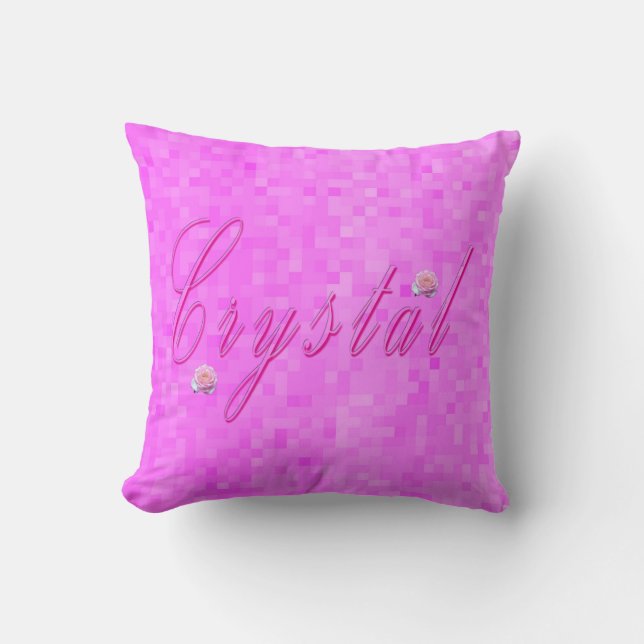 Crystal Girls Name Logo, Cushion (Front)