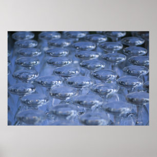 Crystal Glasses Pattern Abstract Poster