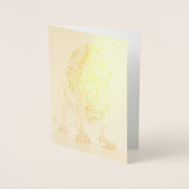 Crystal Golden Lion – Blank Art  Foil Card (Front)