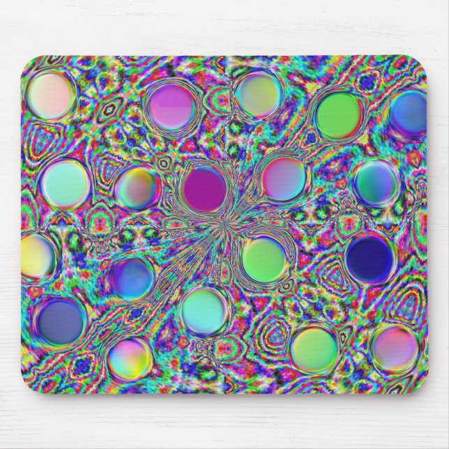 Crystal Groovy Polka Dots Mouse Mat (Front)