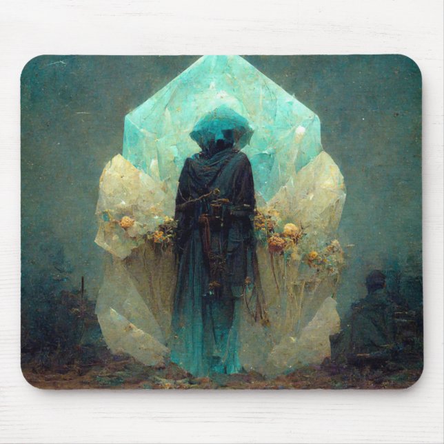 Crystal Guardian Alien Sci-Fi Fantasy Mouse Mat (Front)
