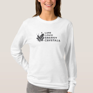 Crystal Healing Gemstone Life Love Energy Crystals T-Shirt