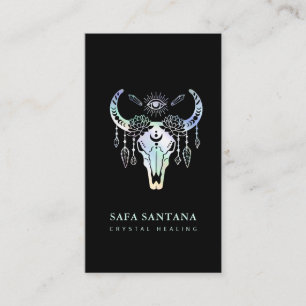 Crystal Healing Mystical Eye Holographic Business Card