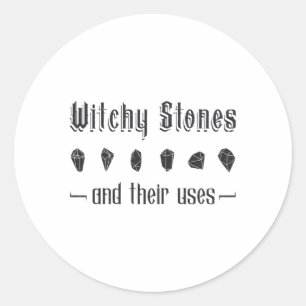 Crystal Healing Witchy Stones And Their Uses Gift Classic Round Sticker