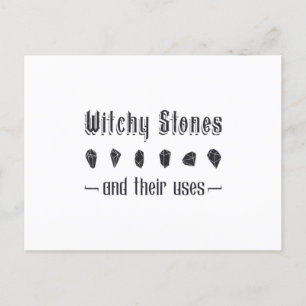 Crystal Healing Witchy Stones And Their Uses Gift Postcard