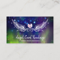 *~* Crystal Heart Angel Wings Cosmic Abstract