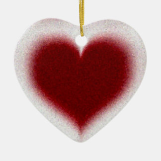 Crystal heart ceramic tree decoration