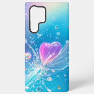 Crystal Heart Light Burst Phone Case