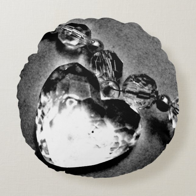 Crystal Heart Round Cushion (Front)