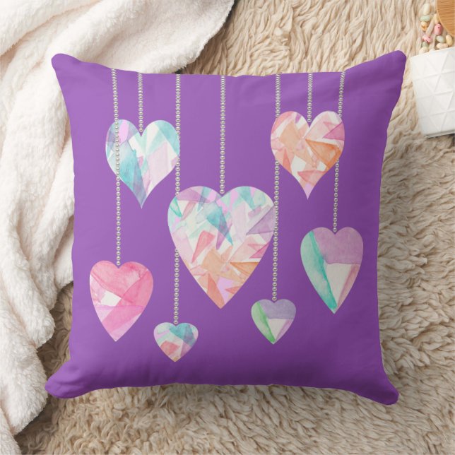 Crystal Hearts Cushion (Blanket)